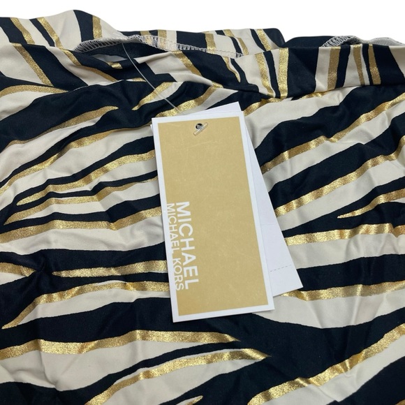 MICHAEL Michael Kors Short Pareo Cover Up Shimmer Tiger Medium/Large New - Picture 3 of 7